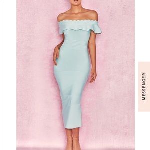 House of CB baby blue Amadea Dress